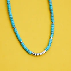 Turquoise Bead Choker -Deals Bijestora Store 38363 SILVV3