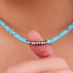 Turquoise Bead Choker -Deals Bijestora Store 38363 SILVV4