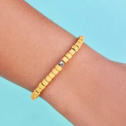 Coated Hematite Stretch Bracelet -Deals Bijestora Store 38423 YELLV2 min