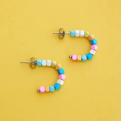 Bahama Bead Hoop Earrings -Deals Bijestora Store 38485 SILVV3 min