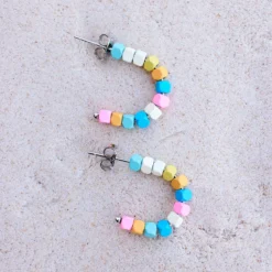 Bahama Bead Hoop Earrings -Deals Bijestora Store 38485 SILVV6 min