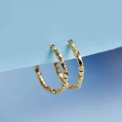 Diamond Cut Hoop Earrings -Deals Bijestora Store 38486GOLD 3