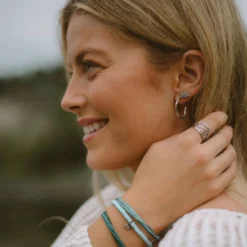 Diamond Cut Hoop Earrings -Deals Bijestora Store 38486SILV 6