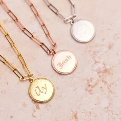 Engravable Coin Paperclip Chain Bracelet -Deals Bijestora Store 38700 GOLDV5 min