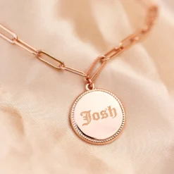 Engravable Coin Paperclip Chain Bracelet -Deals Bijestora Store 38700 RGOLV3 min