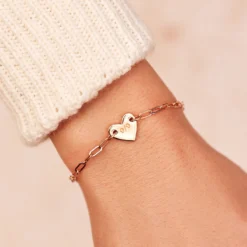 Engravable Heart Paperclip Chain Bracelet 19 Engravable Heart Paperclip Chain Bracelet -Deals Bijestora Store 38701 RGOLV2 min