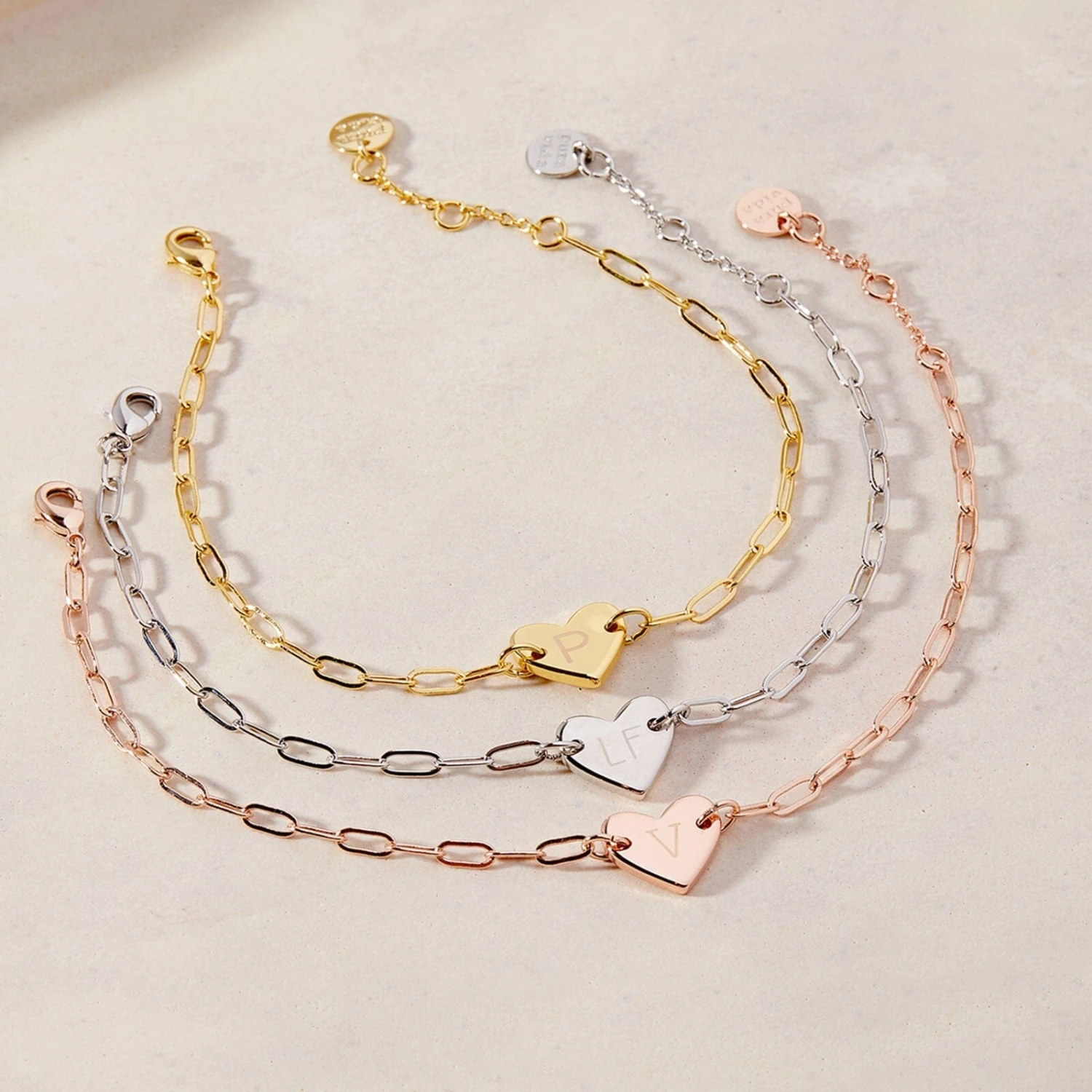 Engravable Heart Paperclip Chain Bracelet 10 Engravable Heart Paperclip Chain Bracelet - Image 10