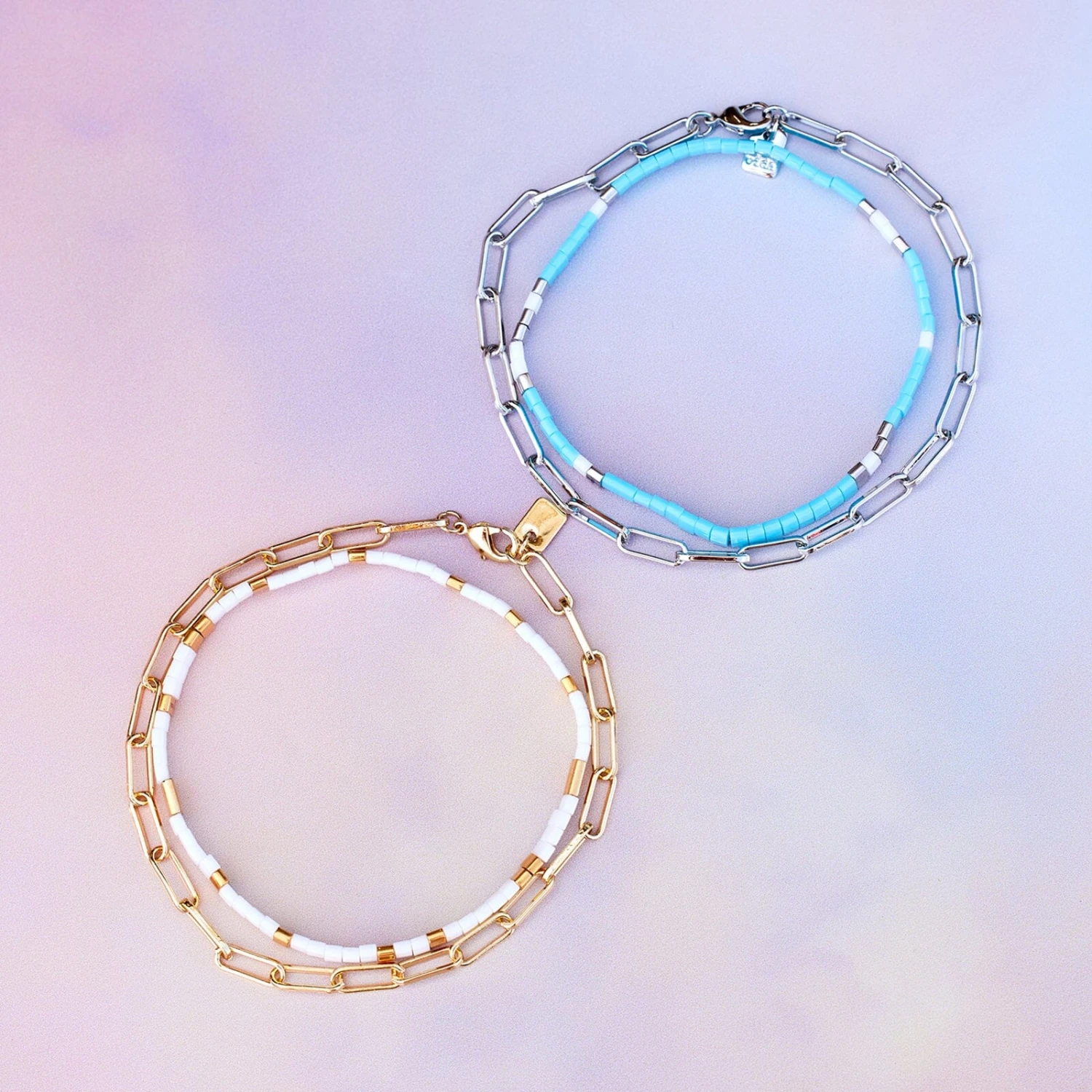 Tile Bead Stretch Bracelet Set 5 Tile Bead Stretch Bracelet Set - Image 5