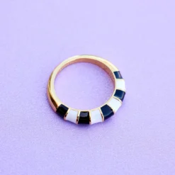 Striped Enamel Ring 12 Striped Enamel Ring -Deals Bijestora Store 38869 BKWHV5