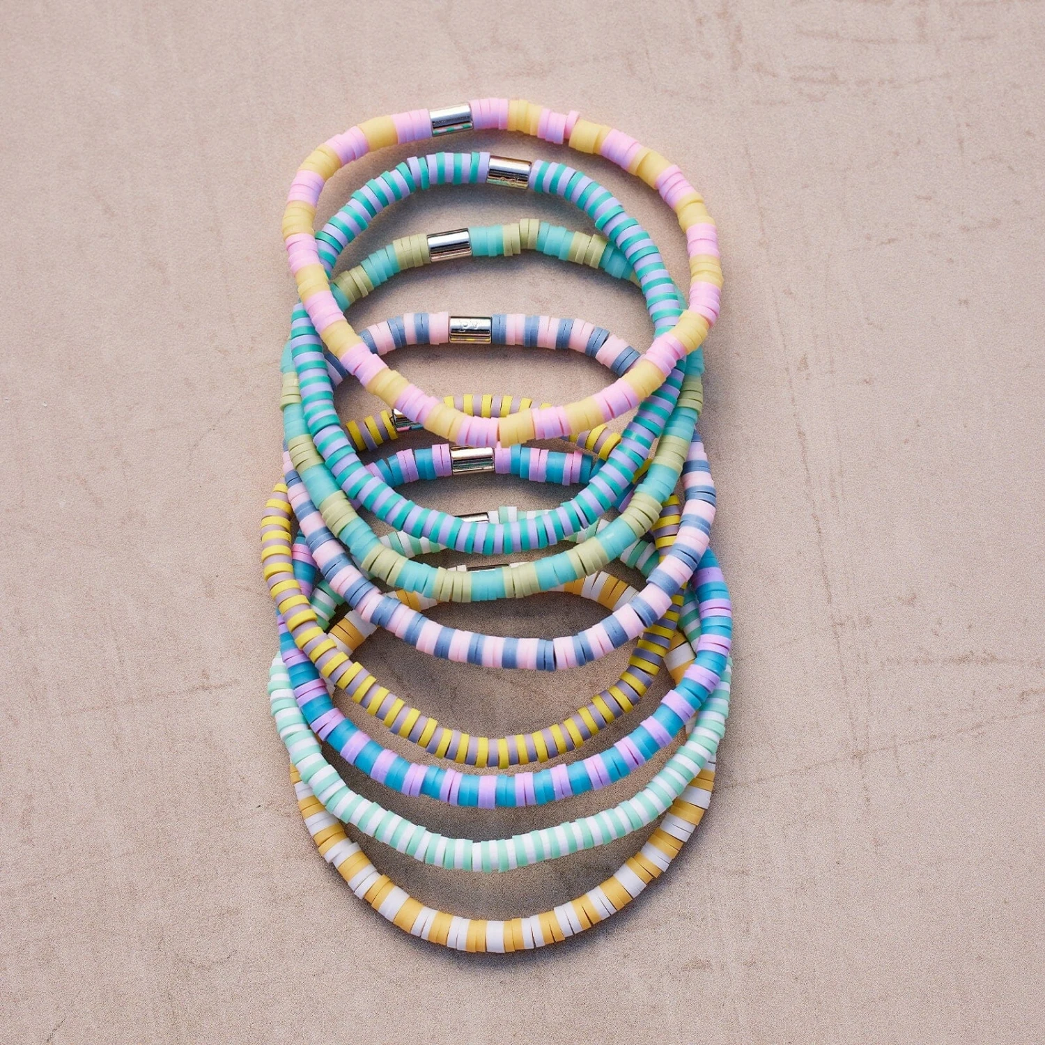 Vacation Vibes Bright Stretch Bracelet Set Of 8 2 Vacation Vibes Bright Stretch Bracelet Set Of 8 - Image 2