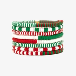 Vacation Vibes Deck The Halls Stretch Bracelet Set Of 8