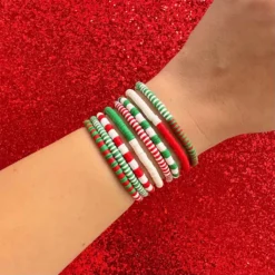 Vacation Vibes Deck The Halls Stretch Bracelet Set Of 8 18 Vacation Vibes Deck The Halls Stretch Bracelet Set Of 8 -Deals Bijestora Store 38872DKHL 7
