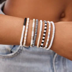 Vacation Vibes Neutral Stretch Bracelet Set Of 8 10 Vacation Vibes Neutral Stretch Bracelet Set Of 8 -Deals Bijestora Store 38872NEUT 3 min