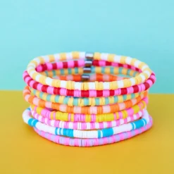 Vacation Vibes Stretch Bracelet Set Of 8 -Deals Bijestora Store 38872 MULTV3