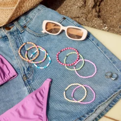 Vacation Vibes Stretch Bracelet Set Of 8 -Deals Bijestora Store 38872 MULTV6