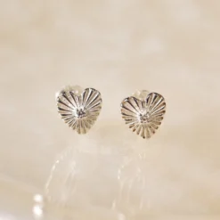 Sunburst Heart Earrings