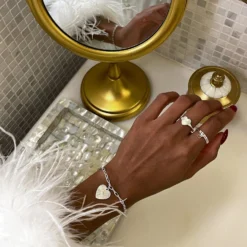 Sunburst Heart Bracelet -Deals Bijestora Store 38913 SILVV4 min