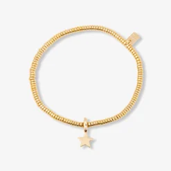 Harper Disc Bead Stretch Bracelet -Deals Bijestora Store 38948 GOLDV4 min