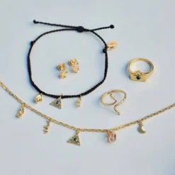 Mystics Mixed Gold Charm Bracelet 12 Mystics Mixed Gold Charm Bracelet -Deals Bijestora Store 38950BLCK 5