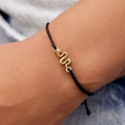 Snake Gold Charm Bracelet -Deals Bijestora Store 38953BLCK 3