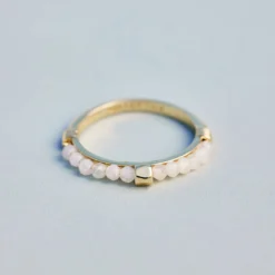 Beaded Gemstone Ring -Deals Bijestora Store 38956GOLD 4