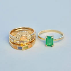 Emerald Statement Ring 11 Emerald Statement Ring -Deals Bijestora Store 38964GOLD 4