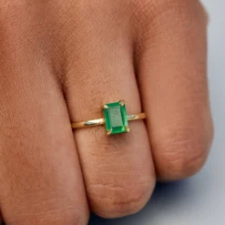Emerald Statement Ring 9 Emerald Statement Ring -Deals Bijestora Store 38964GOLD 6