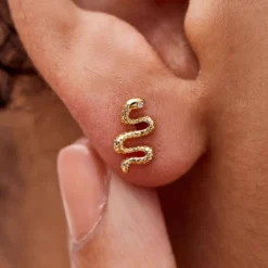 Snake Stud Earrings -Deals Bijestora Store 38979GOLD 3