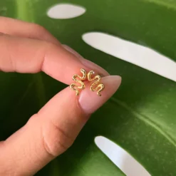 Snake Stud Earrings -Deals Bijestora Store 38979GOLD 5