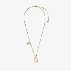 Emerald Quartz Pendant Necklace -Deals Bijestora Store 38984GOLD 1