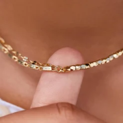 Metal Bead & Chain Choker -Deals Bijestora Store 38985GOLD 4