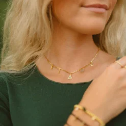 Mystics Mixed Charms Choker -Deals Bijestora Store 38987GOLD 3