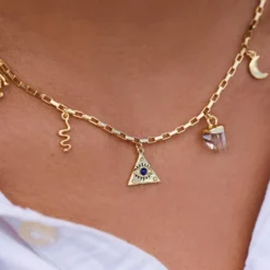 Mystics Mixed Charms Choker -Deals Bijestora Store 38987GOLD 4