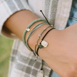 Raw Stone & Bead Gold Danity Thread Bracelet -Deals Bijestora Store 39005HEAG 6