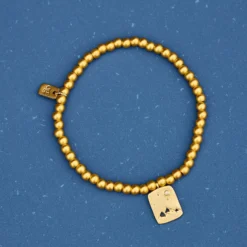 Outdoorsy Gals Metal Bead Stretch Bracelet -Deals Bijestora Store 39174GOLD 2 min