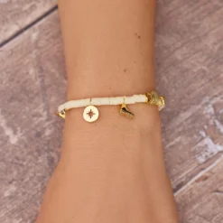 Outdoorsy Gals Vinyl Disc Stretch Bracelet -Deals Bijestora Store 39175GOLD 4 min