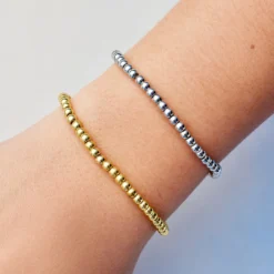 Harper Round Bead Stretch Bracelet -Deals Bijestora Store 39182 GOLDV2 min