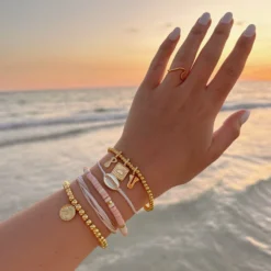 Harper Round Bead Stretch Bracelet -Deals Bijestora Store 39182 GOLDV6 min