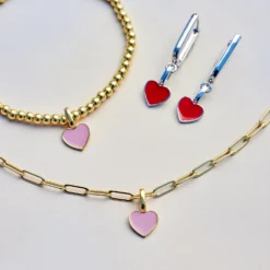 Harper Enamel Heart Charm -Deals Bijestora Store 39231 GOLDV4