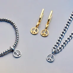 Harper Peace Sign Charm -Deals Bijestora Store 39235 GOLDV2