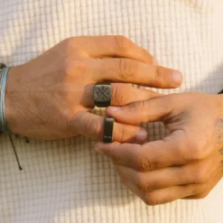 Men's Motivation Signet Ring -Deals Bijestora Store 39350BLACK 6 min