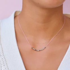 Boarding For Breast Cancer Bead Choker 8 Boarding For Breast Cancer Bead Choker -Deals Bijestora Store 39418SILV 3 min