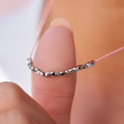 Boarding For Breast Cancer Bead Choker 9 Boarding For Breast Cancer Bead Choker -Deals Bijestora Store 39418SILV 4 min