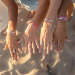 Boarding For Breast Cancer Ring Stack -Deals Bijestora Store 39421SILV 8 min