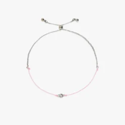 Boarding For Breast Cancer Thread Chain Slider Bracelet