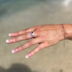 Boarding For Breast Cancer Thread Chain Slider Bracelet -Deals Bijestora Store 39422SILV 10 min