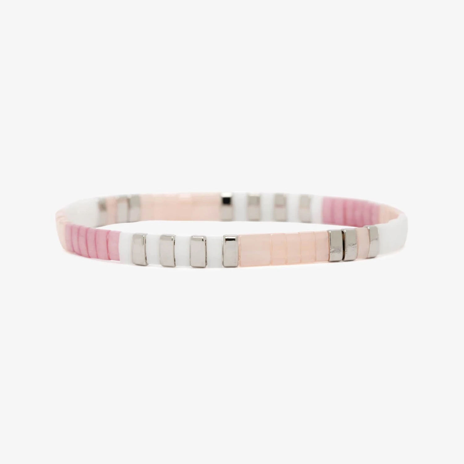 Boarding For Breast Cancer Tile Bead Stretch Bracelet 1 Boarding For Breast Cancer Tile Bead Stretch Bracelet
