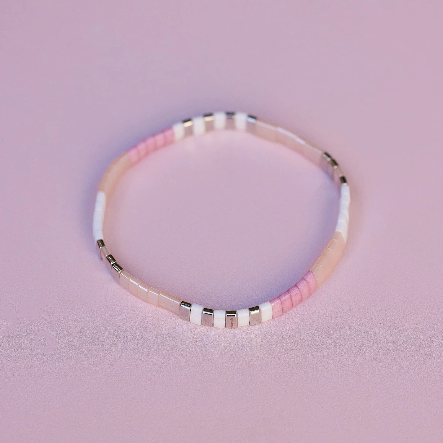 Boarding For Breast Cancer Tile Bead Stretch Bracelet 3 Boarding For Breast Cancer Tile Bead Stretch Bracelet - Image 3