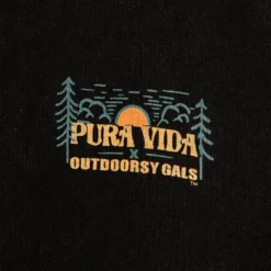 Black Stone Wash Outdoorsy Gals Hoodie -Deals Bijestora Store 39427BKSW 3 min