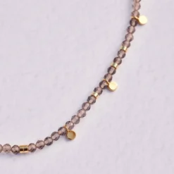 Smokey Quartz Beaded String Bracelet 14 Smokey Quartz Beaded String Bracelet -Deals Bijestora Store 39476GOLD 3